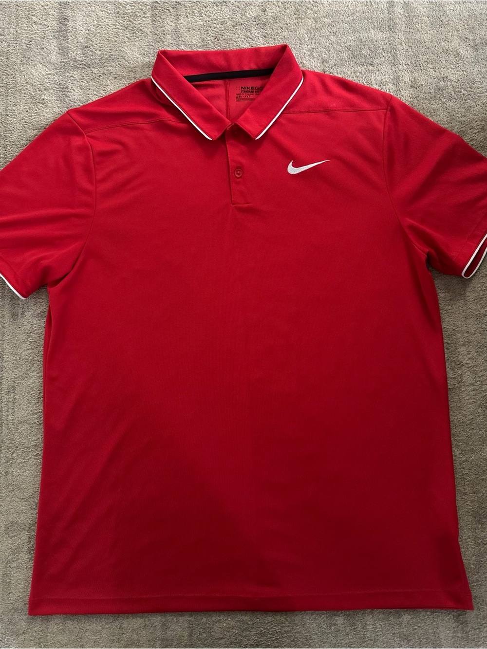 Nike Men’s Red Dri-FIT Polo Shirt